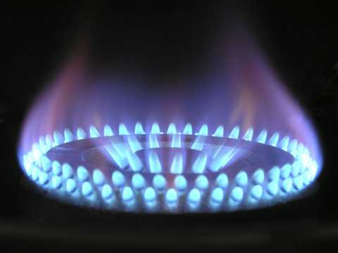 Doğalgaz alevi yakın çekim